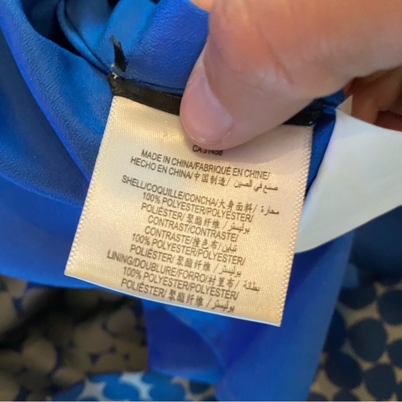 BCBGMaxAzria Polka Dot Satin Dress Bow Detail size 0 - Picture 8 of 11